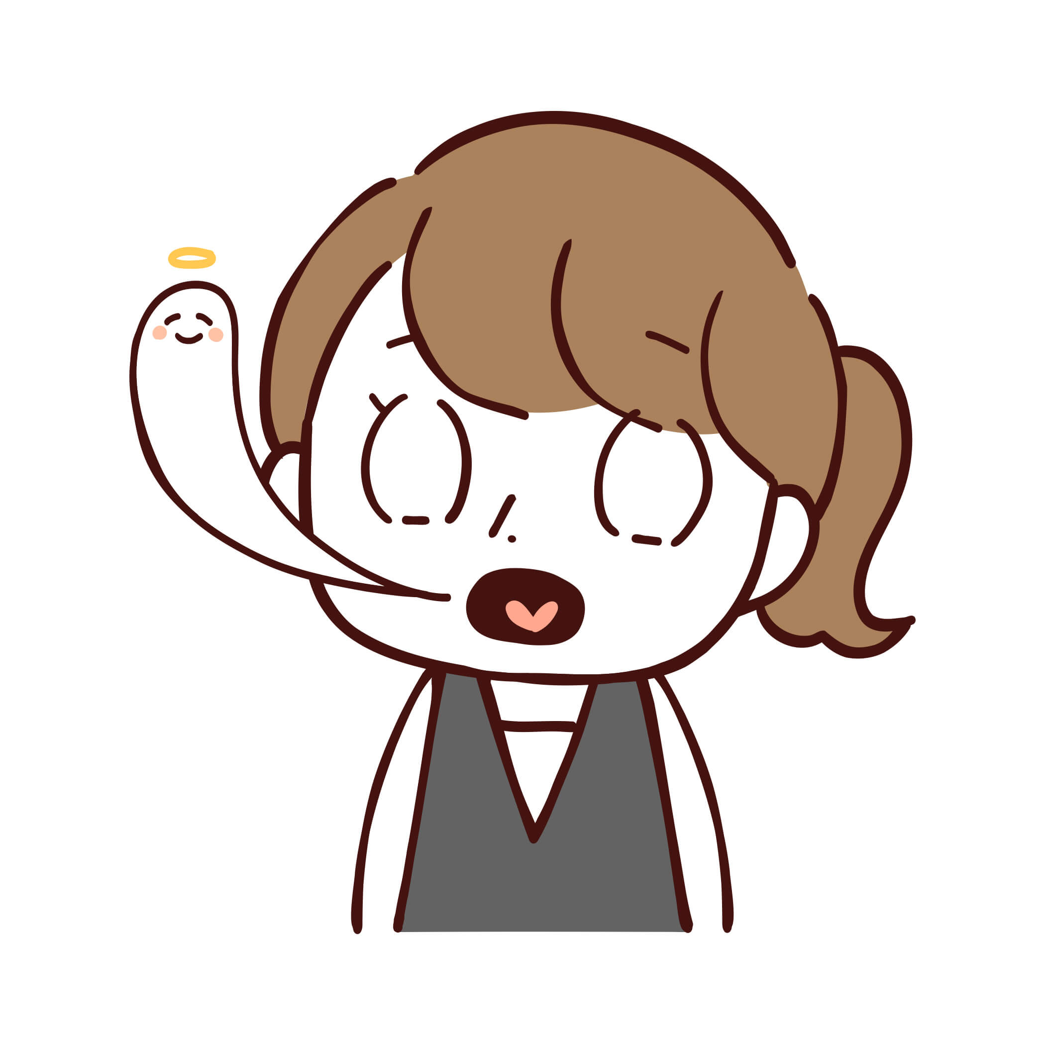 虫の知らせで唖然とするひと